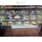 Cake counter 1500x730x1200mm 2 shelves Mirror front LED | Adexa GN1500RF2
