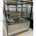 Cake counter 900x730x1300mm Stainless steel base 3 shelves LED | Adexa GN900RF3