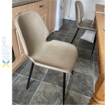 Side Dining Chair PU leather seat Light Brown| Adexa GSYH003LB