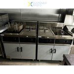 Commercial Fryer Double Electric 2x30 litre 20kW Free standing | Adexa HEF262