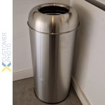 Commercial Open-Top Waste Bin 65 Litres Satin | Adexa JY980065L