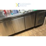 Professional Refrigerated Counter with Upstand 3 doors Depth 600mm | Adexa RS32V
