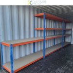 Industrial Shelving Unit Heavy duty 2135x610x1980mm 4 shelves 400kg/shelf Powder coated steel | Adexa TY6102135