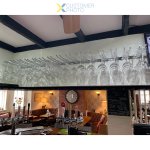 Wine Glass Rack Silver Wall mounted Length 300mm 15 wine glasses | Adexa WGA58500300S