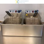 Commercial Double Deep Fat Fryer 12 + 12 litres 3kW Countertop | Adexa WH162A