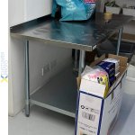 Commercial Stainless Steel Work Table Bottom shelf Upstand 1200x700x900mm | Adexa WT70120GB