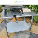 Commercial Mobile Work table Stainless steel Bottom shelf 1000x750x900mm | Adexa WTG750X1000C