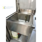 Commercial Sink Stainless steel 1 bowl Bottom shelf Splashback 600mm Depth 600mm | Adexa VS66BS