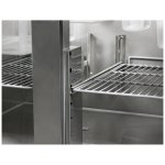 Saladette Prep Counter with Glass top 1365x700x1350mm 3 doors | Adexa S903CG